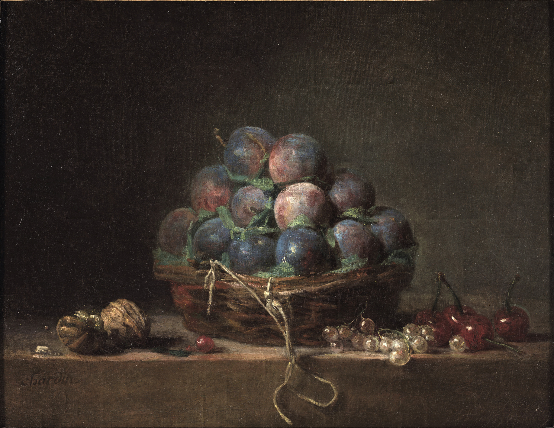 Chardin, Panier de prunes