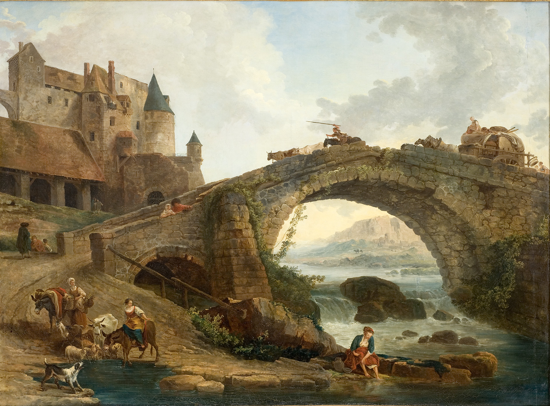 Hubert Robert, Le Pont, 1776