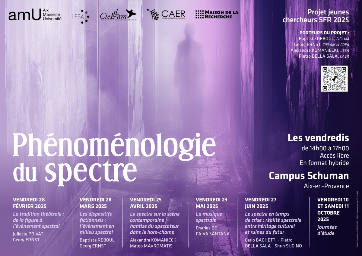 Affiche générale du séminaire « Phénoménologie du spectre »