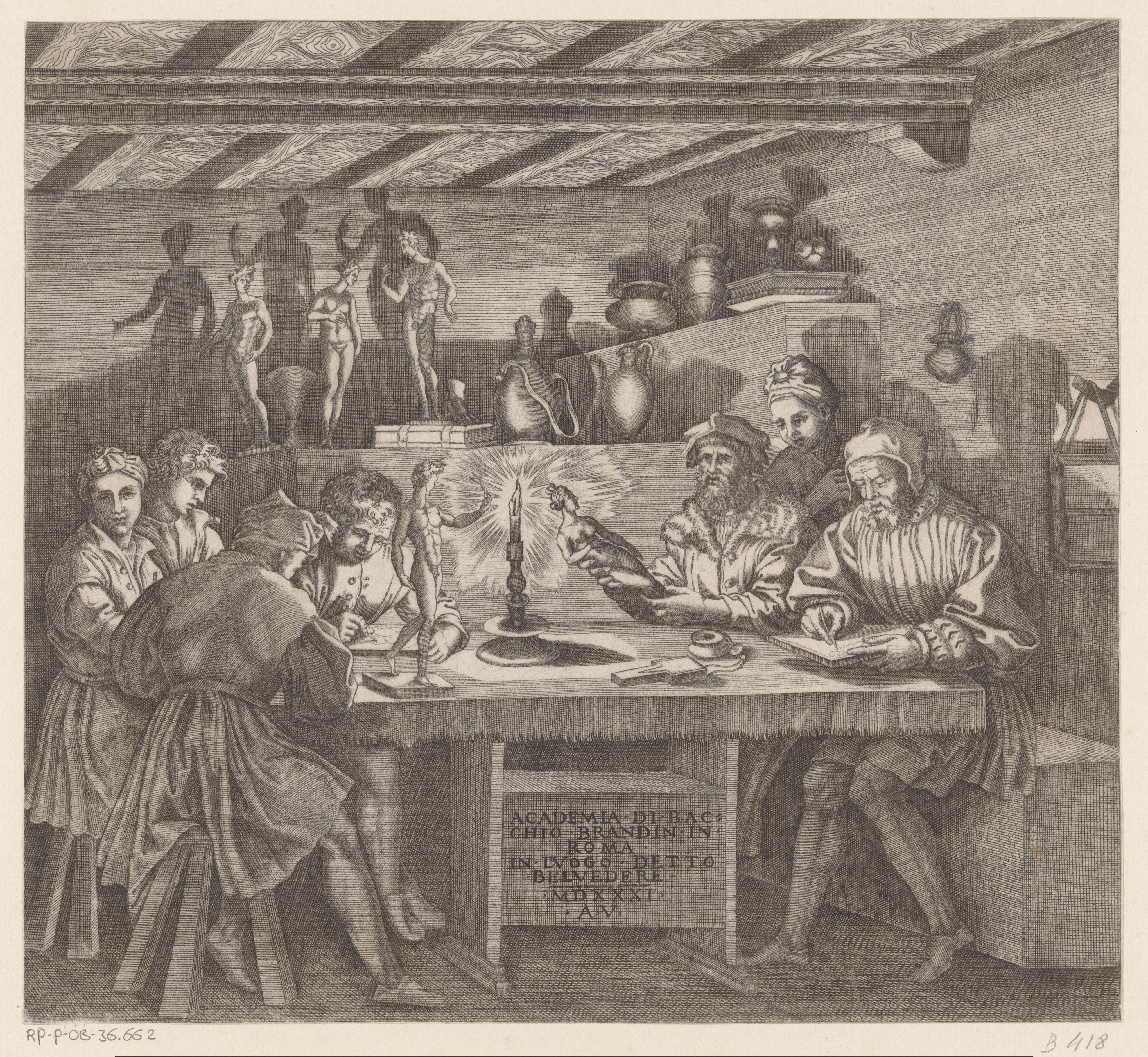 Agostino Veneziano, Atelier de Baccio Bandinelli