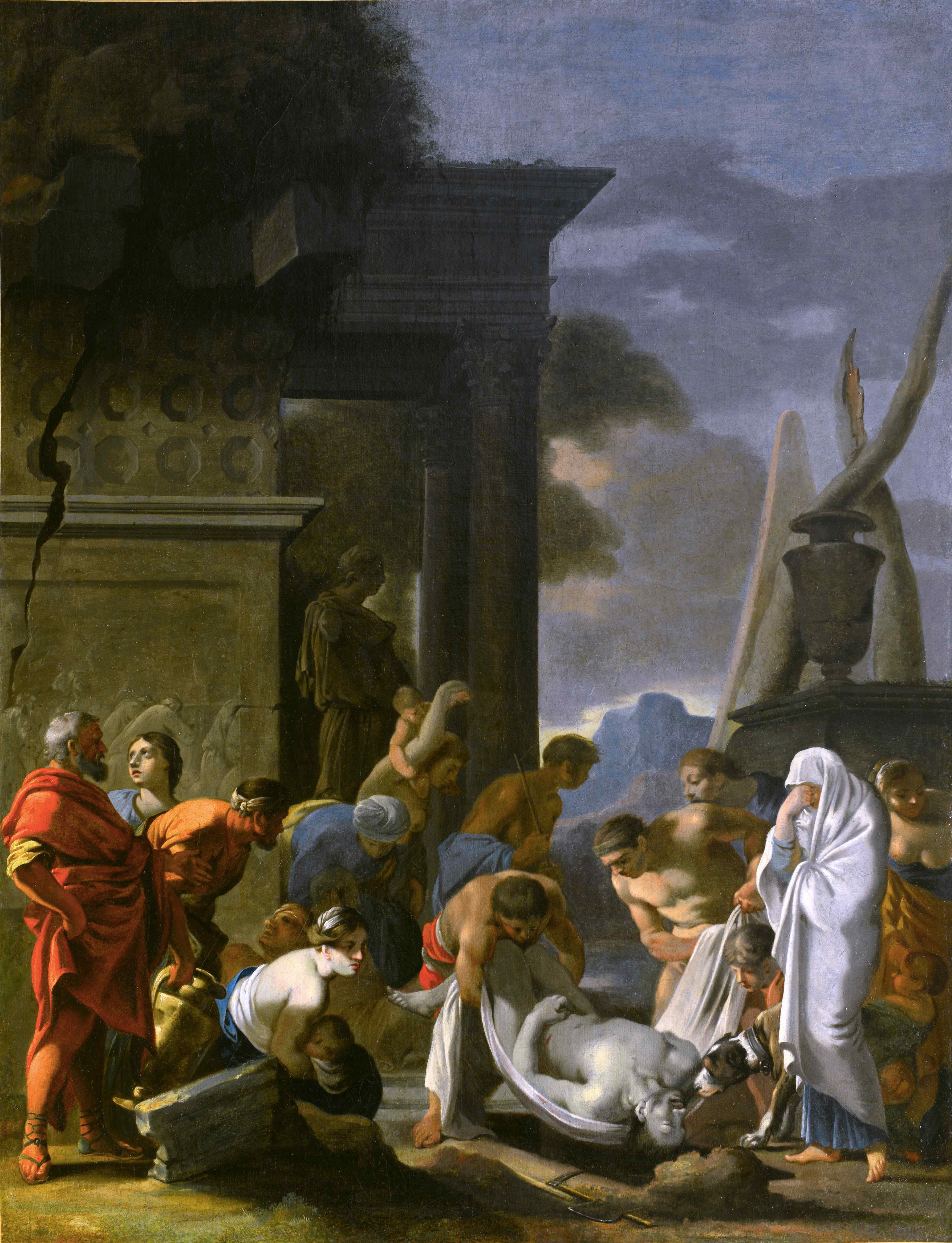 Bourdon, Tobit ensevelissant les morts