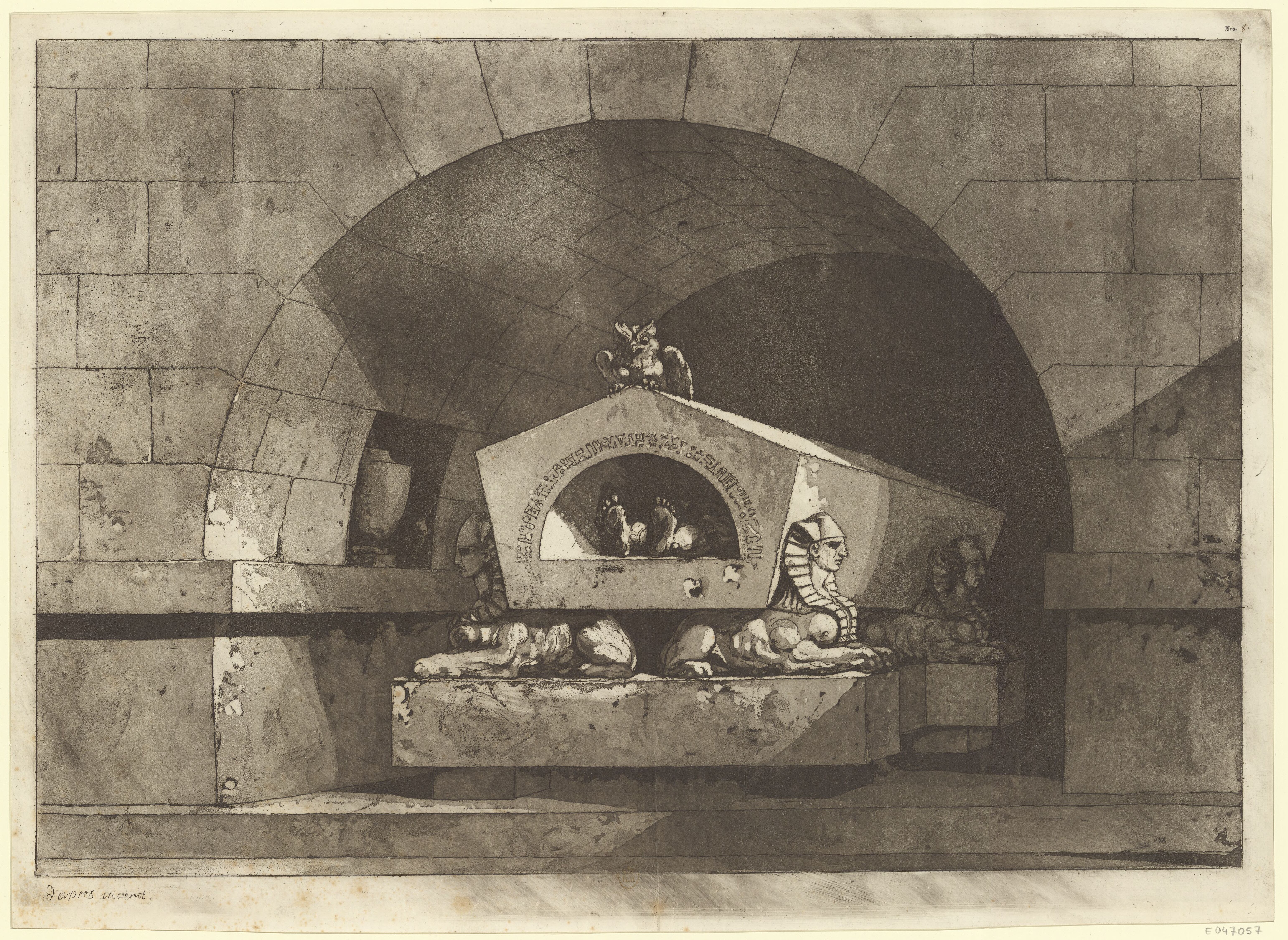 Desprez, Sarcophage aux Sphinx