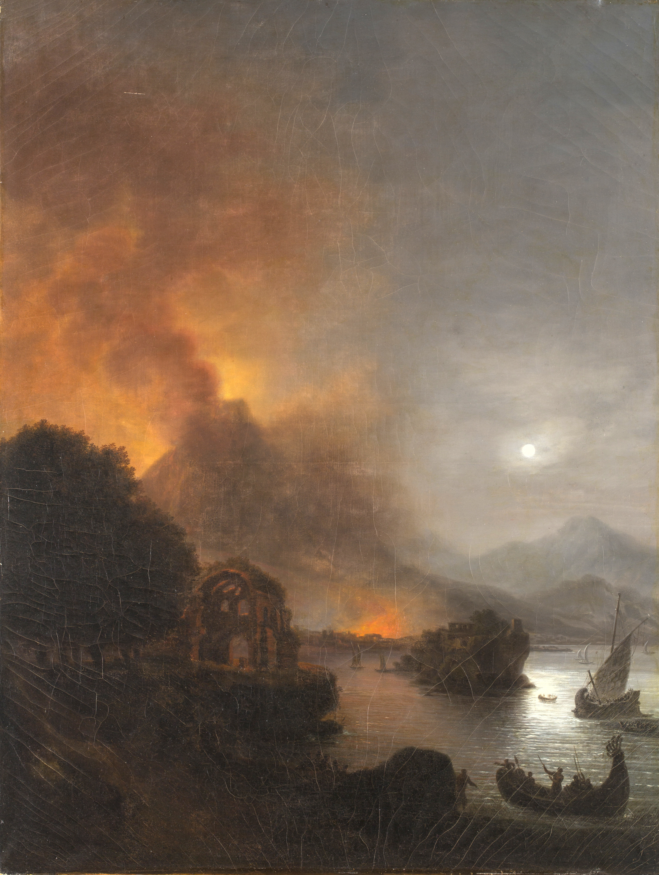 Épinat, Éruption du Vésuve