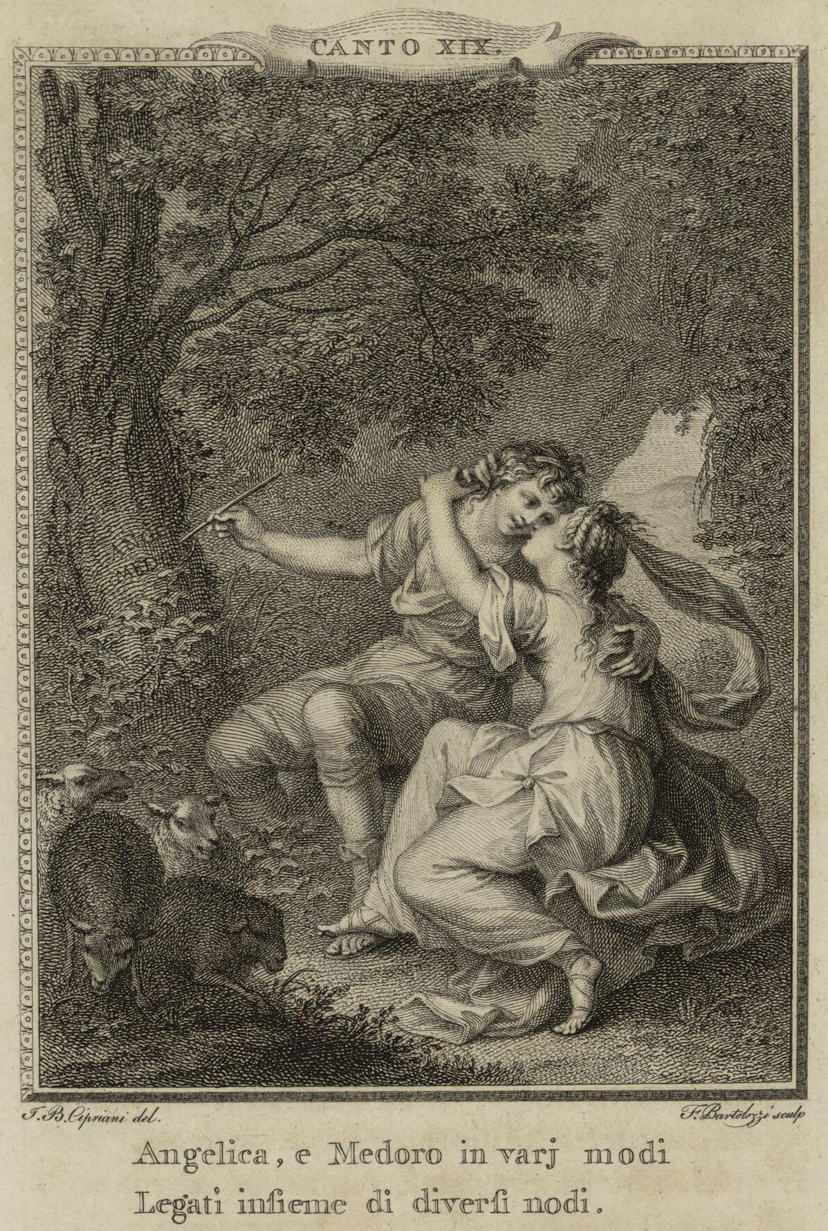 Angélique et Médor éd. Birmingham 1773 ch19 Cipriani