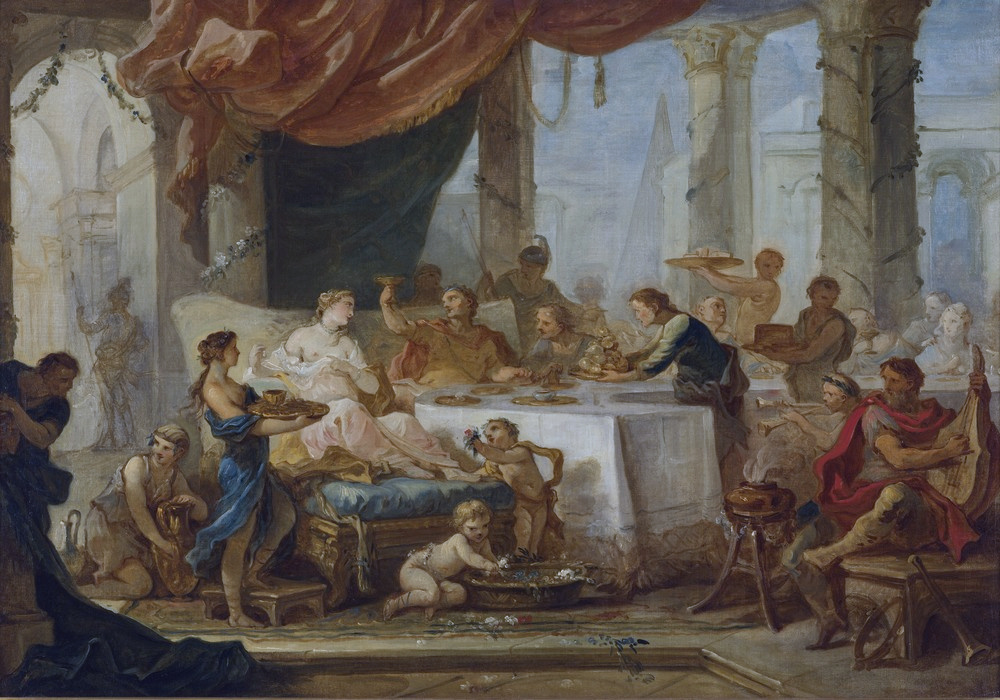 Natoire, Repas Antoine et Cléopâtre - Saint-Étienne