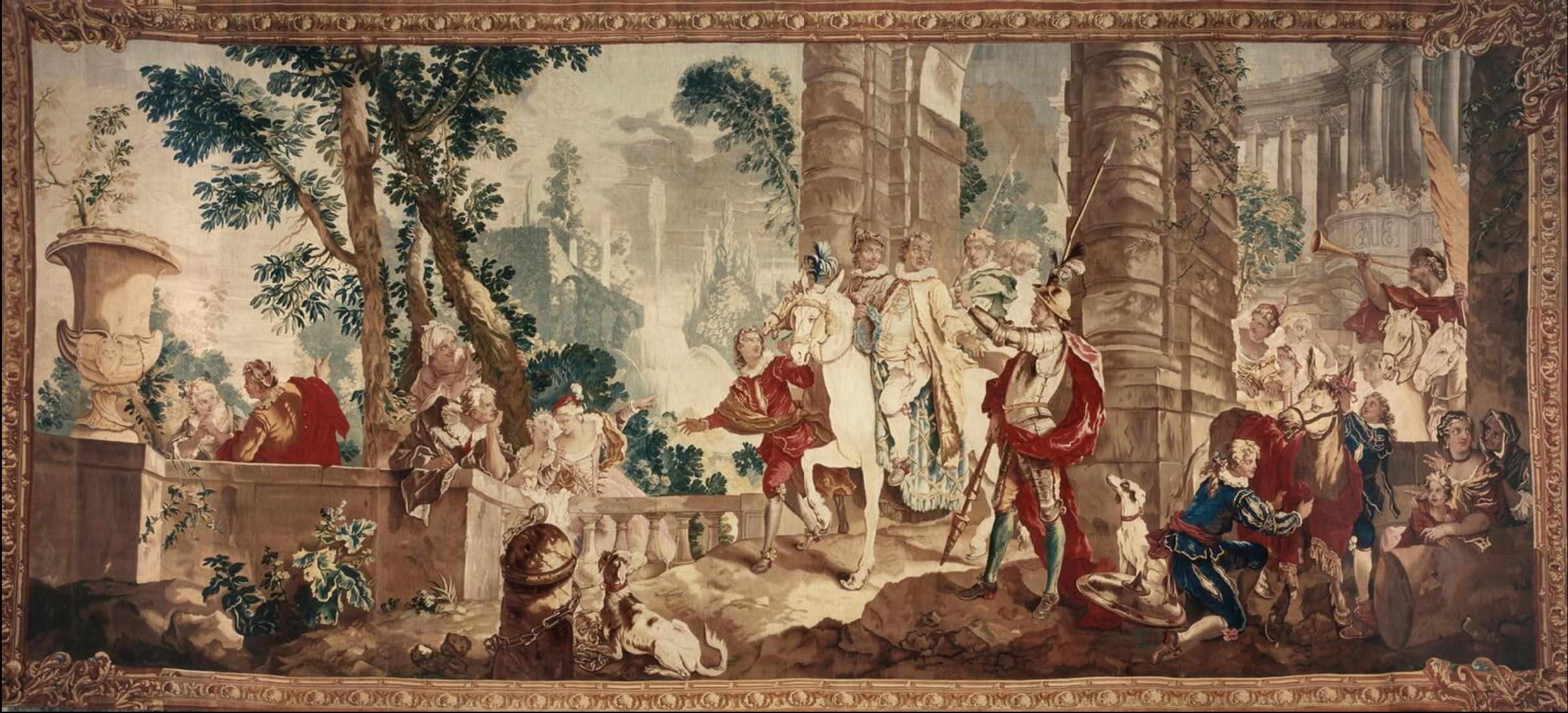 Natoire - Manufacture Beauvais, Le Départ de Sancho