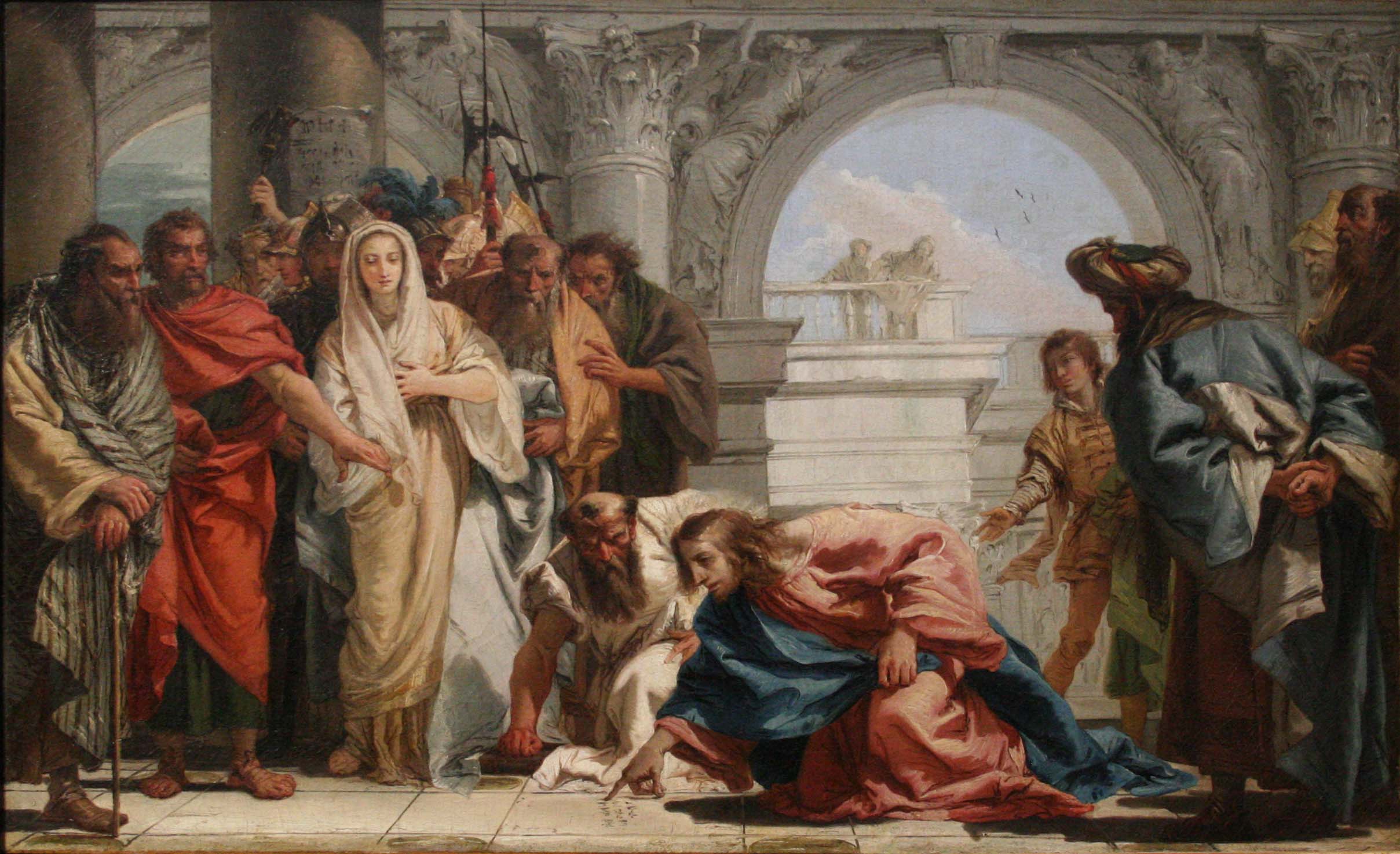 Tiepolo, Christ et femme adultère