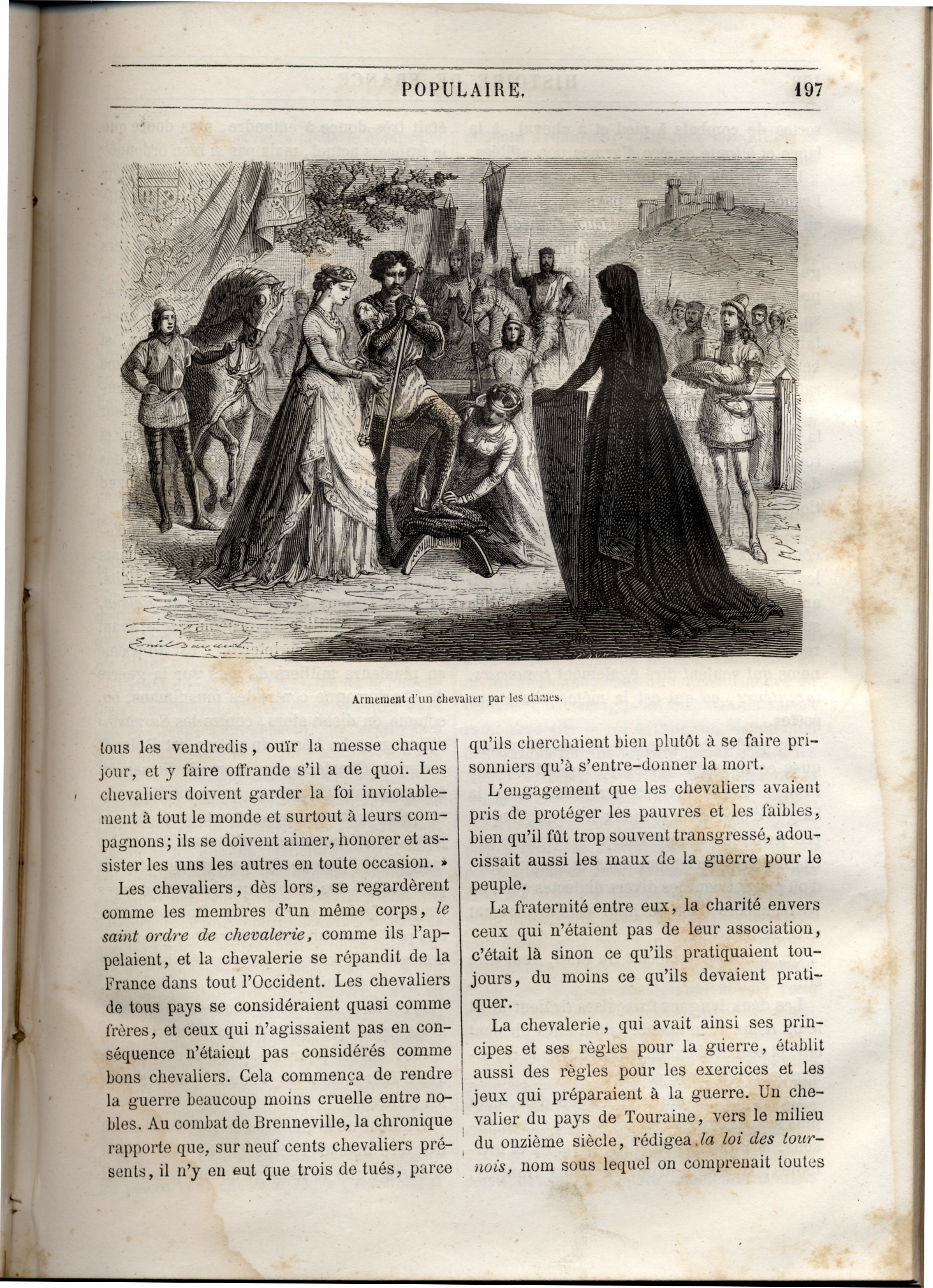 Histoire de France Henri Martin Armement Chevalier
