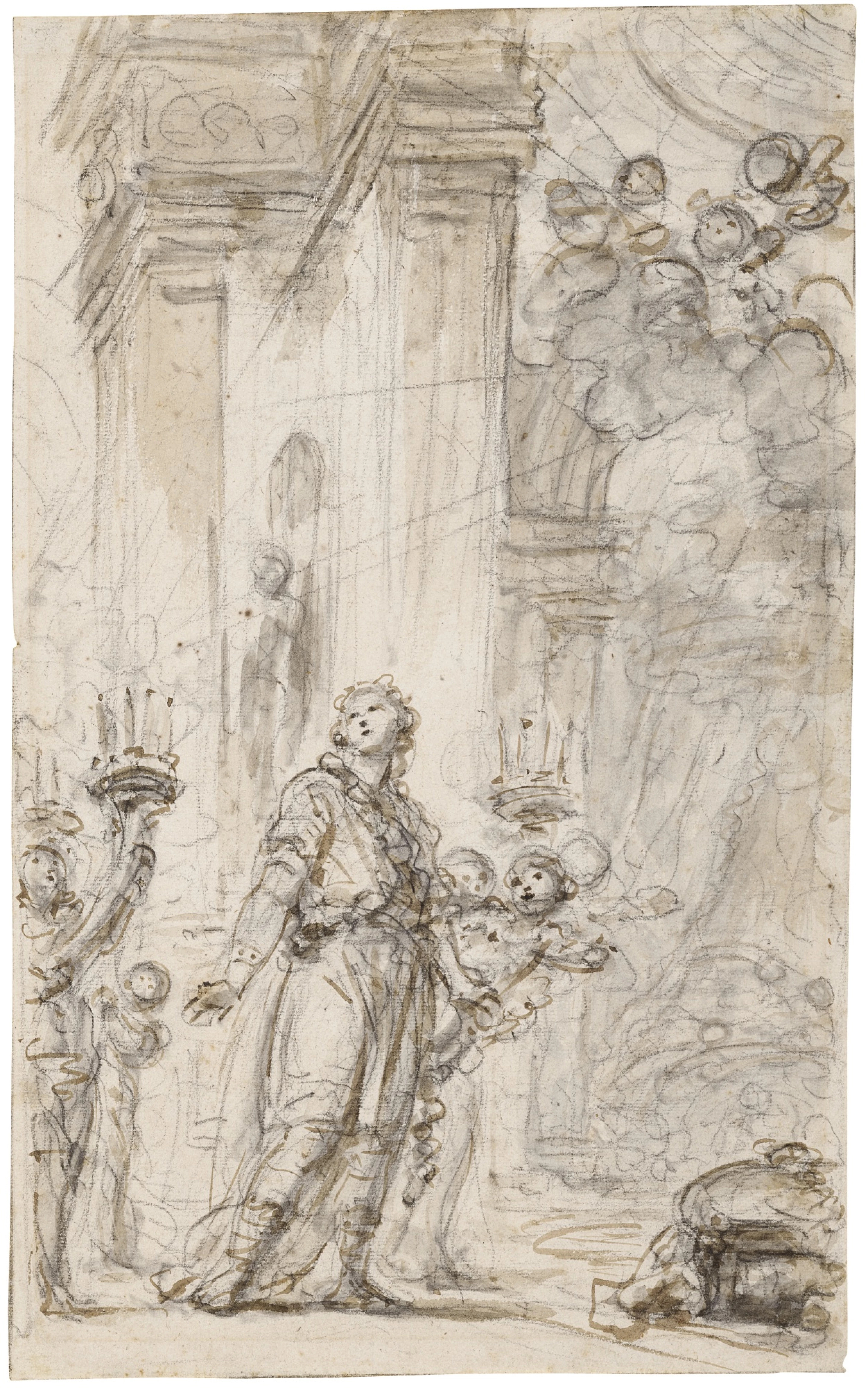 Fragonard, Roland furieux, Roger conduit à sa chambre