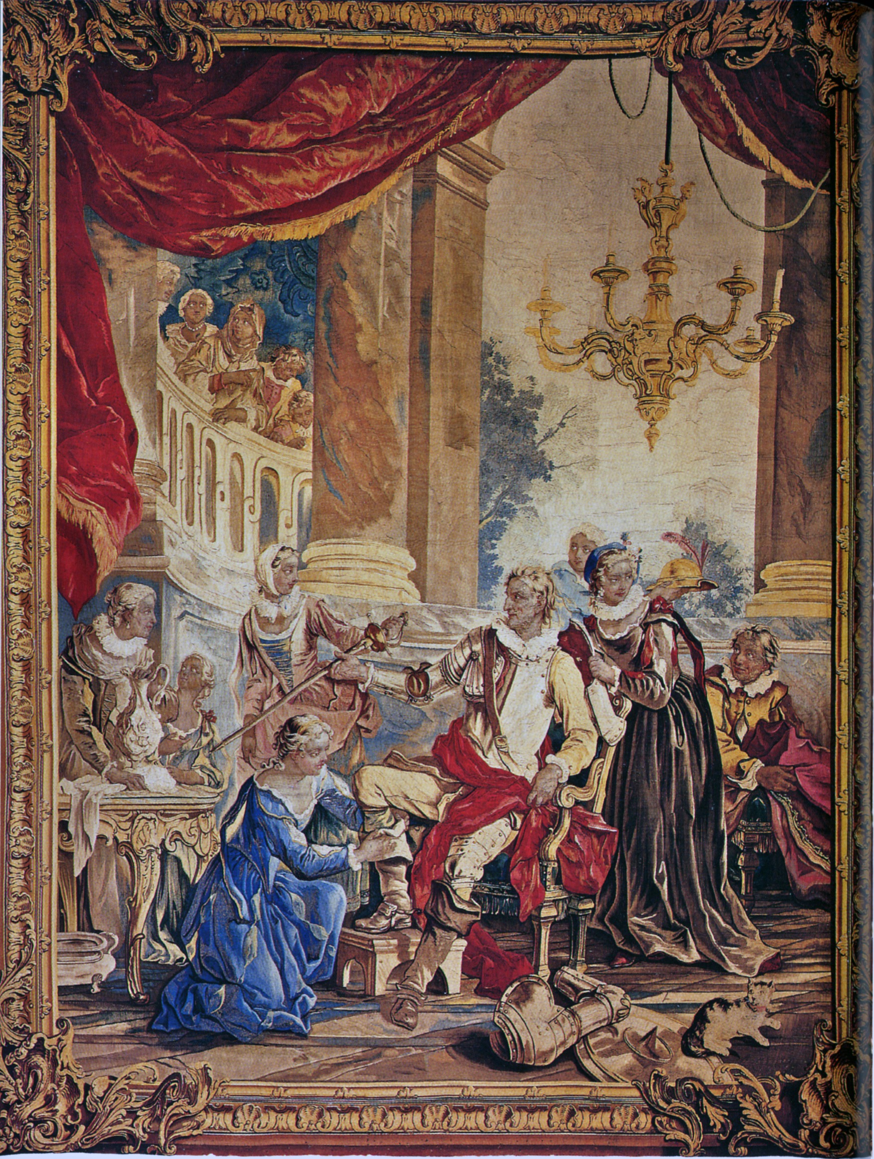 Natoire, Don Quichotte désarmé par les delles de la duchesse