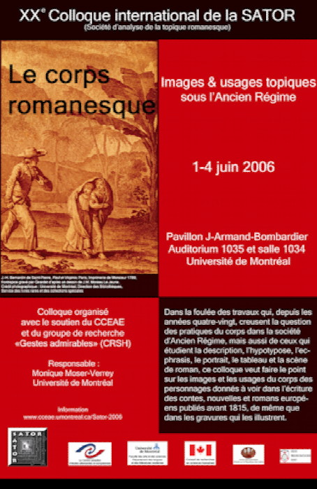 Affiche colloque SATOR corps romanesque