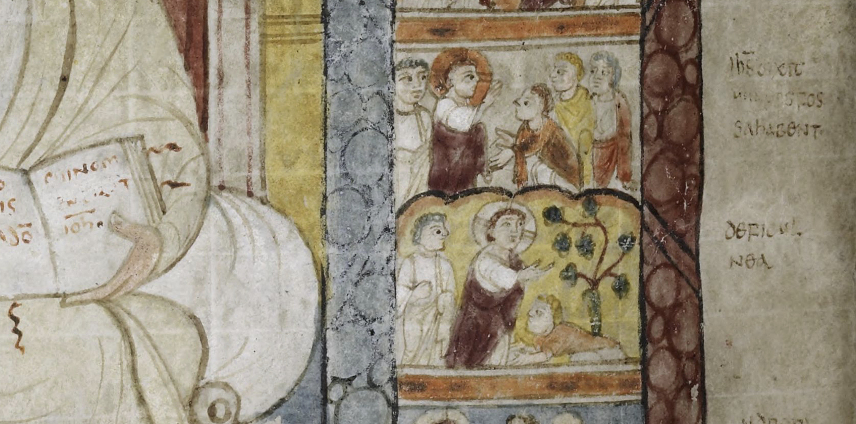 Evangile présumé de saint Augustin, détail du folio 129 v°