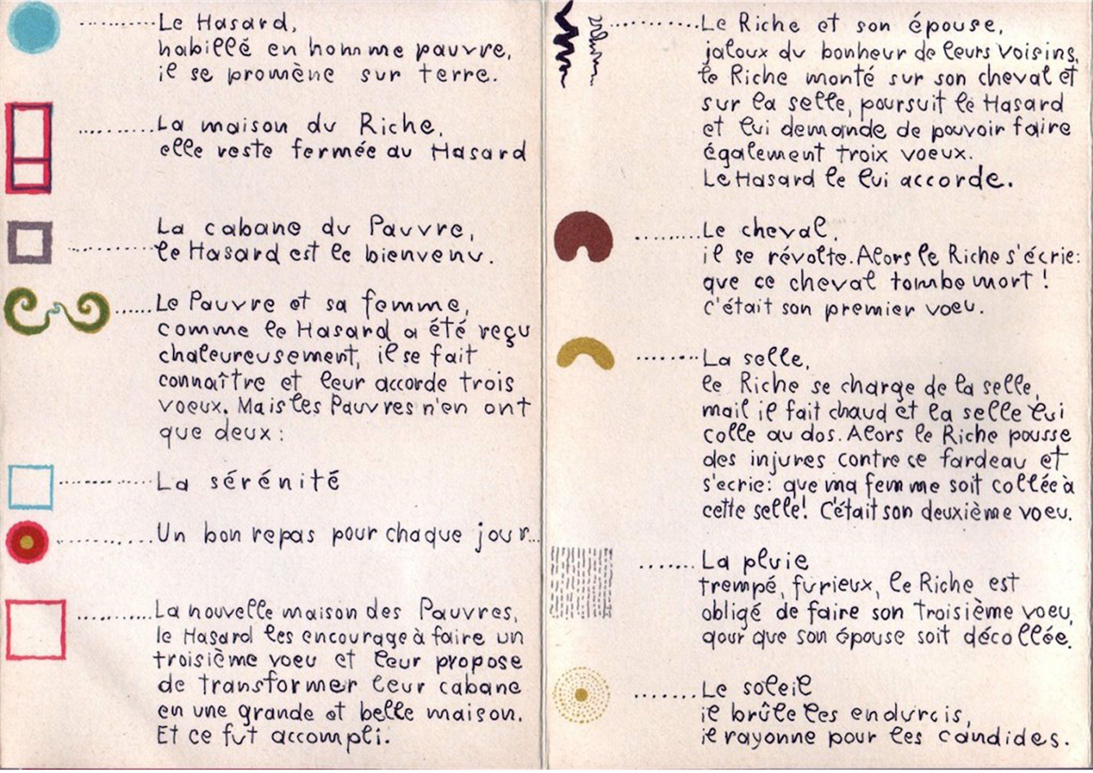 Figure 2 – Légende de La Fable du Hasard (1968)