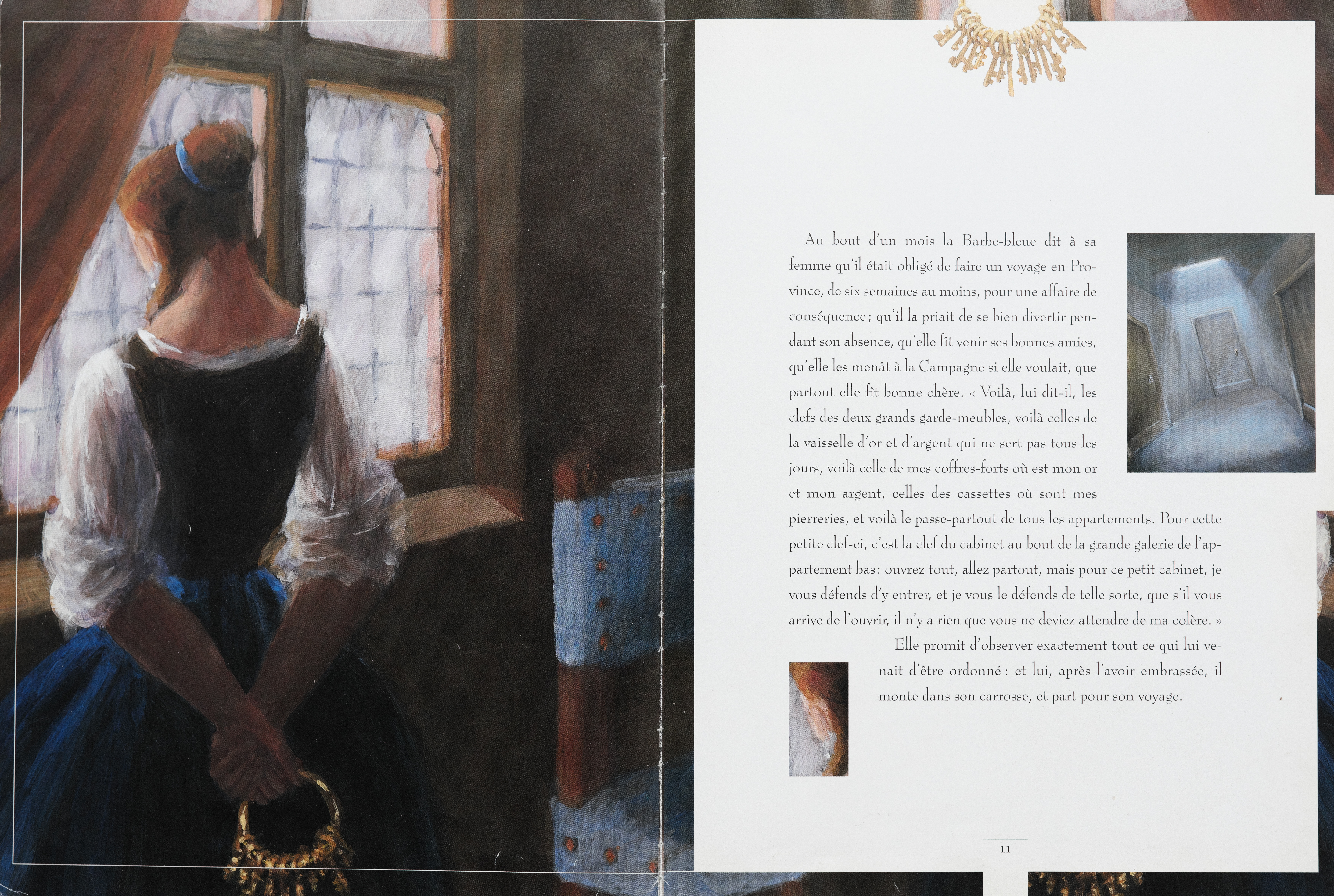 Fig. 3. La Barbe bleue, un conte de Charles Perrault, illustré par Sibylle Delacroix, Paris, Casterman, « les albums Duculot », 2000. © Editions Casterman S.A./ Sibylle Delacroix