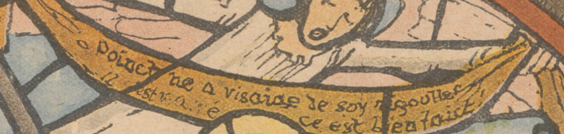 Saint Poilu de Bofa, phylactère de l'ange
