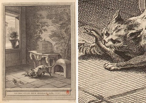 Le Chat Et Les Deux Moineaux La Fontaine Desaint Et Saillant 1755 Oudry Utpictura18 Le Chat Et Les Deux Moineaux La Fontaine Desaint Et Saillant 1755 Oudry Utpictura18