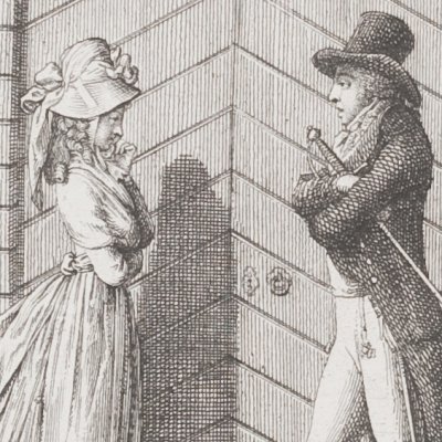Clarisse refuse de fuir avec Lovelace (Clarissa, 1795 fig6) - Chodowiecki