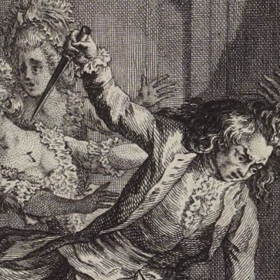 Edmond et Gaudet massacrant, (Paysan perverti,  Esprit 1782, fig68) - Binet