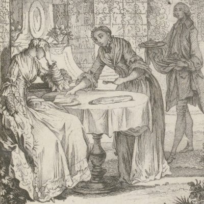 Clarisse abattue (Clarisse, Nourse 1751, fig9) - Eisen