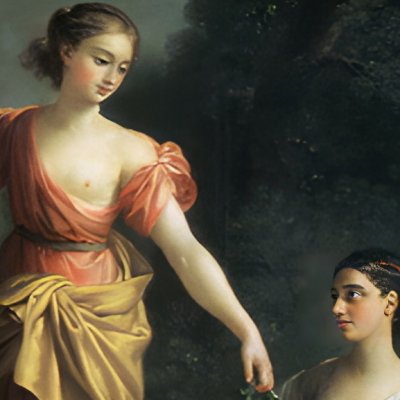 Proserpine orne de fleurs le buste de Cérès sa mère (l’Été) - Vien