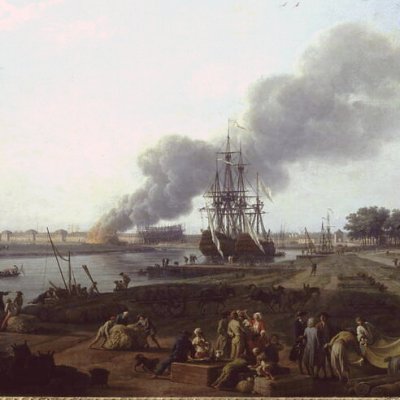 Vue du Port de Rochefort (série des Ports de France) - Vernet