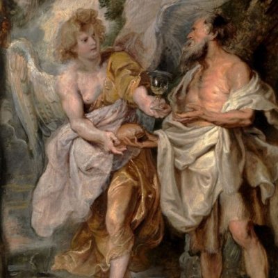 Le prophète Elie recevant du pain et de l’eau d’un ange - Rubens