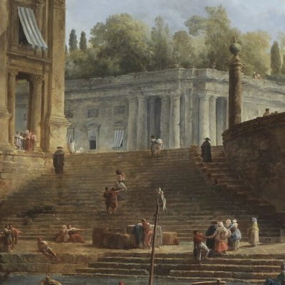 Le port de Ripetta à Rome - Robert