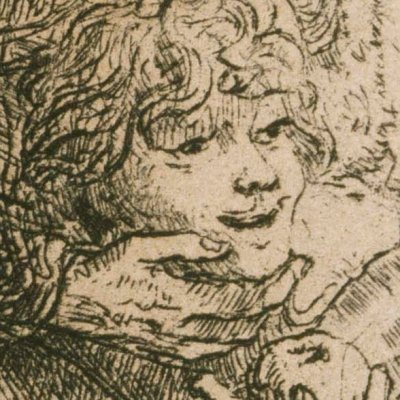 Jacob caressant Benjamin - Rembrandt