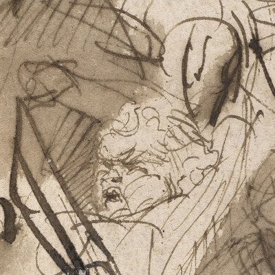 L’enlèvement de Ganymède (dessin) - Rembrandt