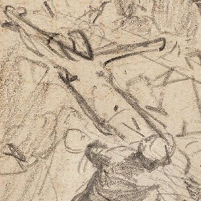 L’érection de la croix (version de Rotterdam) - Rembrandt