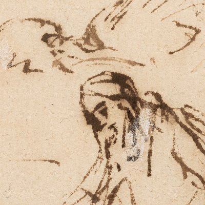 Apparition à Abraham aux chênes de Mambré - Rembrandt