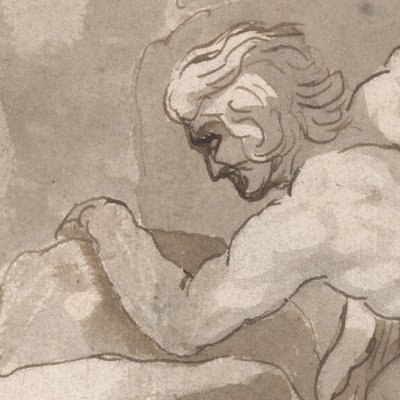 Polyphème épiant Acis et Galatée - Poussin