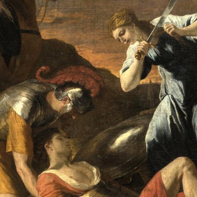 Tancrède et Herminie (Ermitage) - Poussin