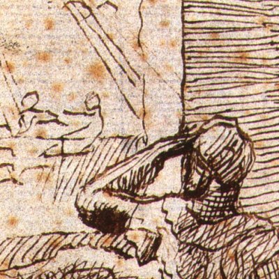 Sainte famille avec l’Annonce faite aux bergers - Poussin