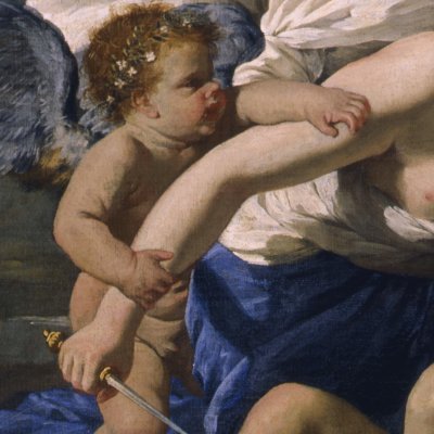 Armide surprenant Renaud endormi (version de Londres) - Poussin