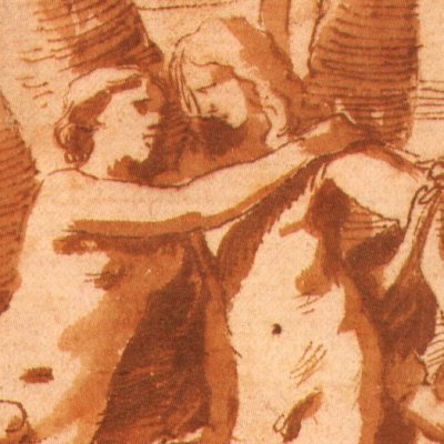 Acis et Galatée (dessin) - Poussin
