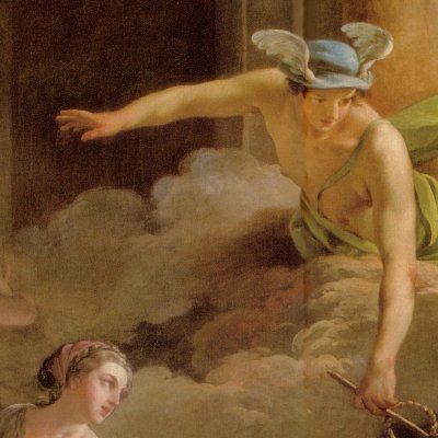 Mercure amoureux d’Hersé change en pierre Aglaure - Jean-Baptiste Marie Pierre