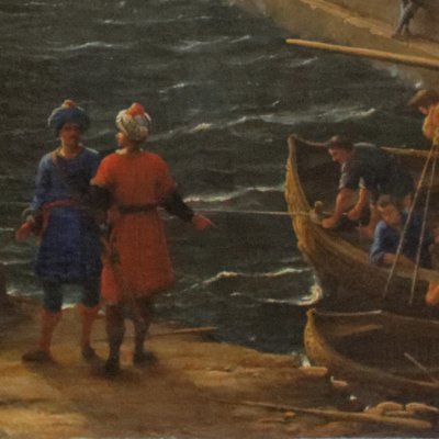 Seaport with Ulysses returning Chryséis to his father Chrysès - Claude Lorrain