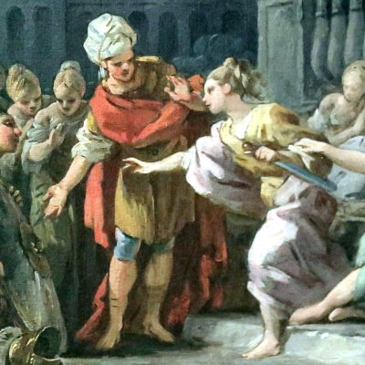 Achille reconnu à la cour de Déidamie (esquisse de Karlsruhe) - Hallé