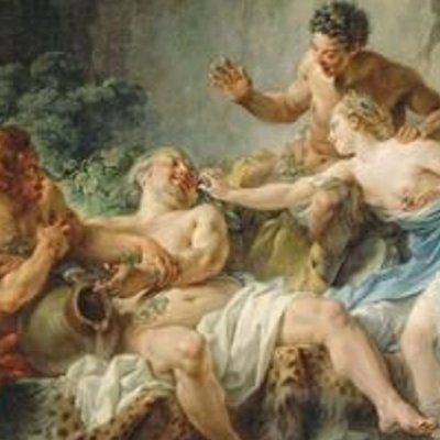 Silenus in his cave, smeared with blackberries by Églé - Hallé
