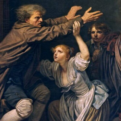 The paternal curse. The ungrateful son (painting) - Greuze