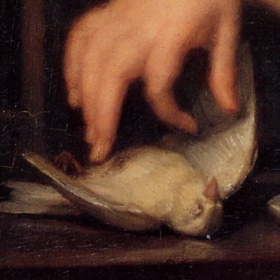 The Young Girl Weeping for Her Dead Bird (version of 59) - Greuze