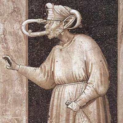 Jealousy, or Envy (Invidia, Scrovegni chapel) - Giotto