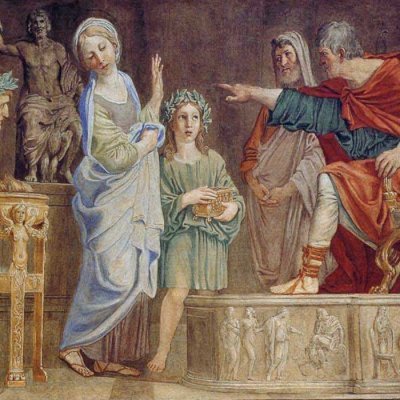 Sainte Cécile refuse d’adorer les idoles - le Dominiquin