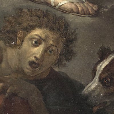 Saint Roch intercedes with the Virgin Mary for the healing of plague victims - David