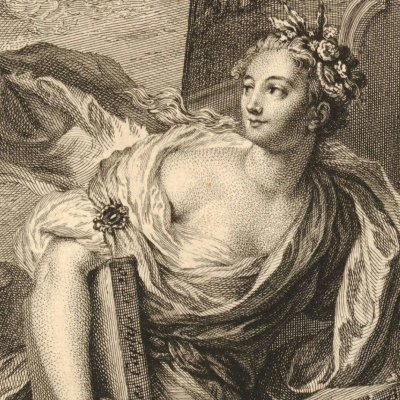 Thalie chassée par la peinture - grav. de Lépicié d’après Charles Coypel