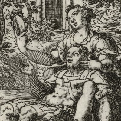 Charles & Ubalde épient Renaud & Armide (Jérusalem dél., ch16, 1590) - Castello