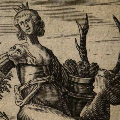 There is no greatness without displeasure / Nemesis on a stag (Baudoin, 1638) - Briot