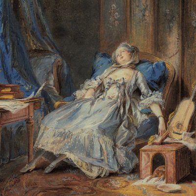 La lectrice endormie - Baudouin