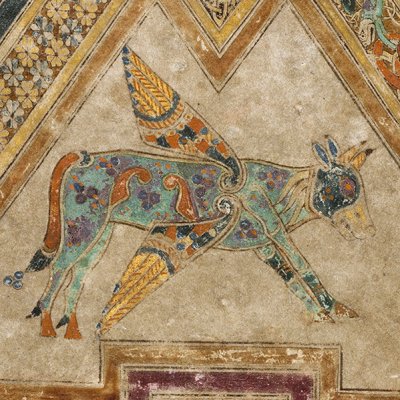 Symboles des quatre évangélistes en croix (Book of Kells, folio 290v°)
